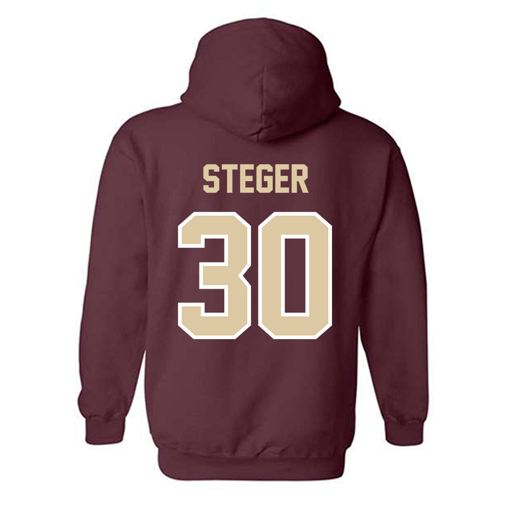 Boston College - NCAA Men's Basketball : Caleb Steger - Classic Shersey Hooded Sweatshirt-1