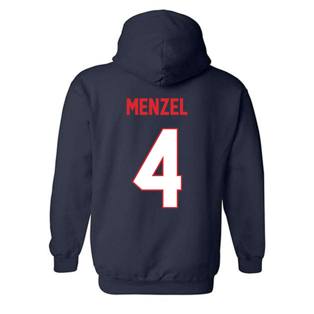 UConn - NCAA Baseball : Evan Menzel - Classic Shersey Hooded Sweatshirt-1