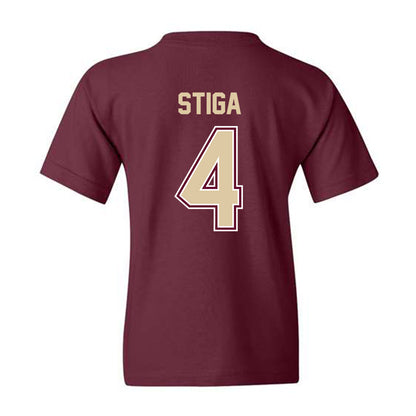 Boston College - NCAA Men's Ice Hockey : Teddy Stiga - Youth T-Shirt