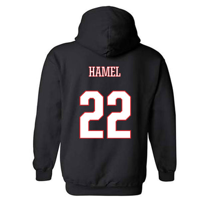 UConn - NCAA Men's Soccer : Johan Hamel - Classic Shersey Hooded Sweatshirt-1
