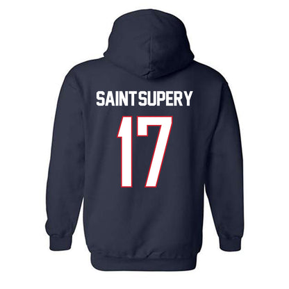 Gonzaga - NCAA Men's Basketball : Mario Saint-Supery - Classic Shersey Hooded Sweatshirt-1