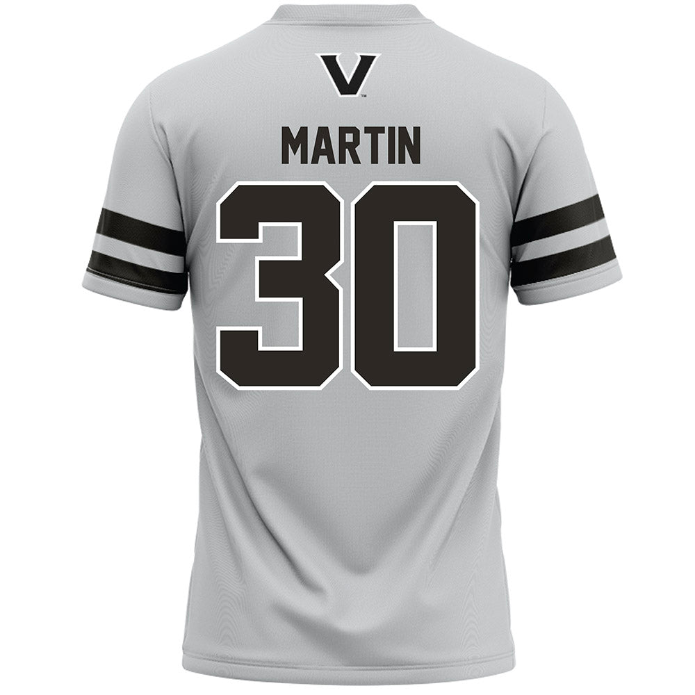 Vanderbilt - NCAA Women's Lacrosse : Emme Martin - Grey Lacrosse Jersey -1