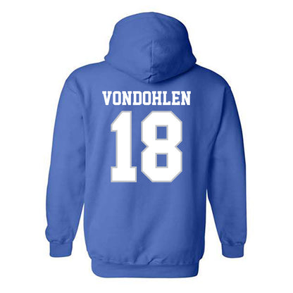 MTSU - NCAA Baseball : Brett Vondohlen - Generic Shersey Hooded Sweatshirt-1