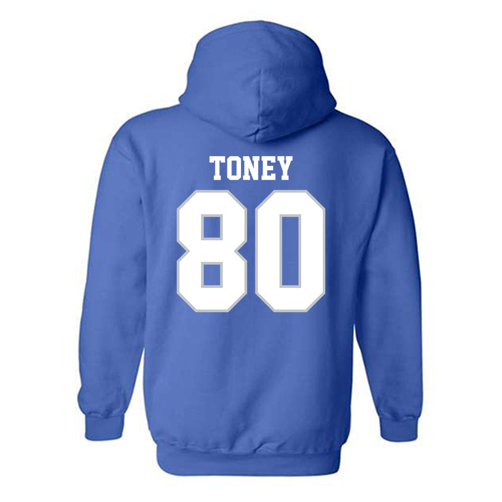 MTSU - NCAA Football : Aj Toney - Generic Shersey Hooded Sweatshirt