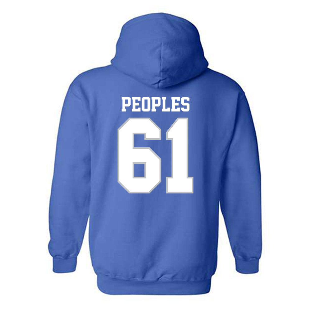 MTSU - NCAA Football : Lantz Peoples - Generic Shersey Hooded Sweatshirt