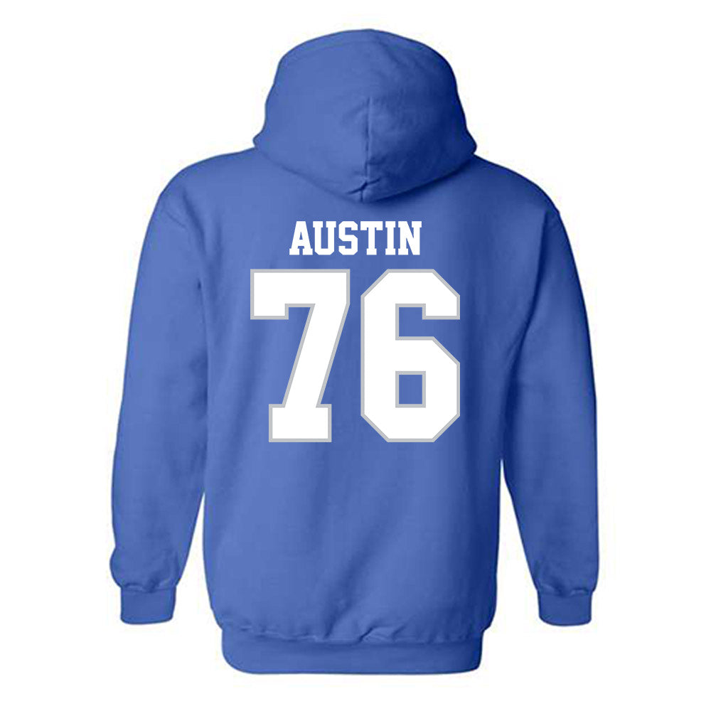 MTSU - NCAA Football : Garrett Austin - Generic Shersey Hooded Sweatshirt-1