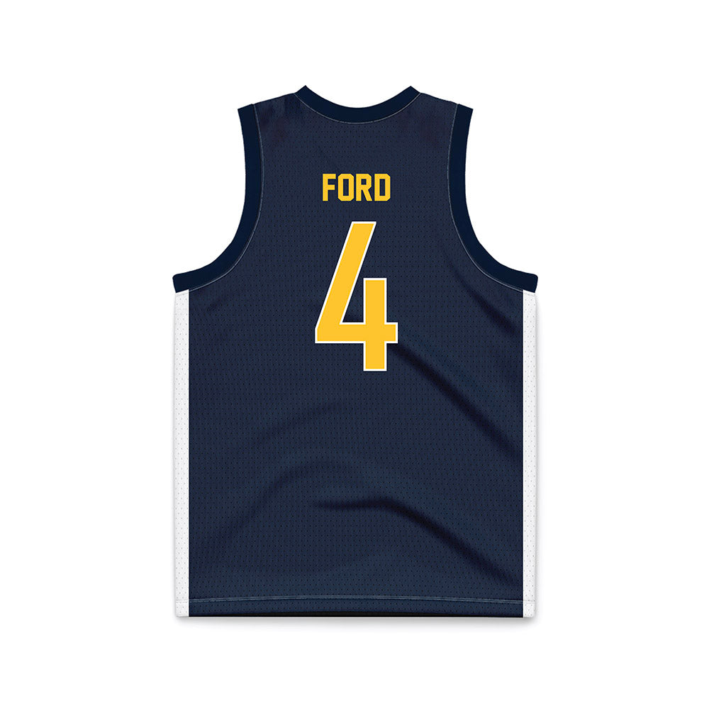Murray State - NCAA Men's Basketball : Tristian Ford - Blue Basketball Jersey-1