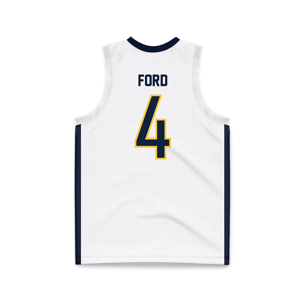 Murray State - NCAA Men's Basketball : Tristian Ford - White Basketball Jersey-1