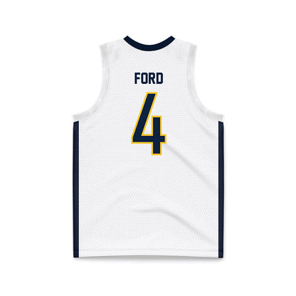 Murray State - NCAA Men's Basketball : Tristian Ford - White Basketball Jersey-1