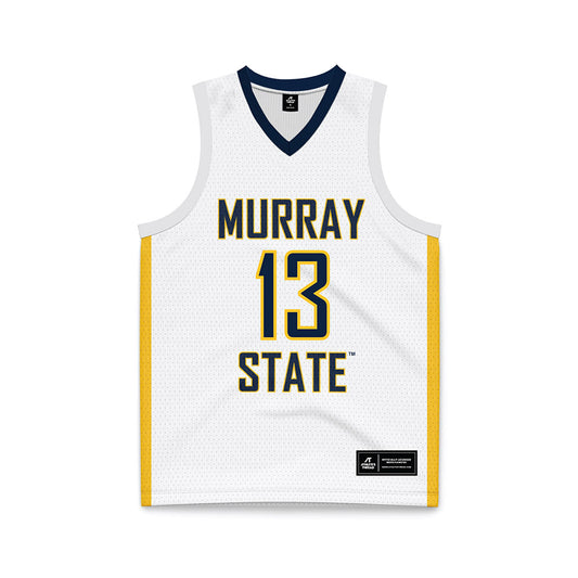 Murray State - NCAA Men's Basketball : Mason Miller - White Basketball Jersey-0