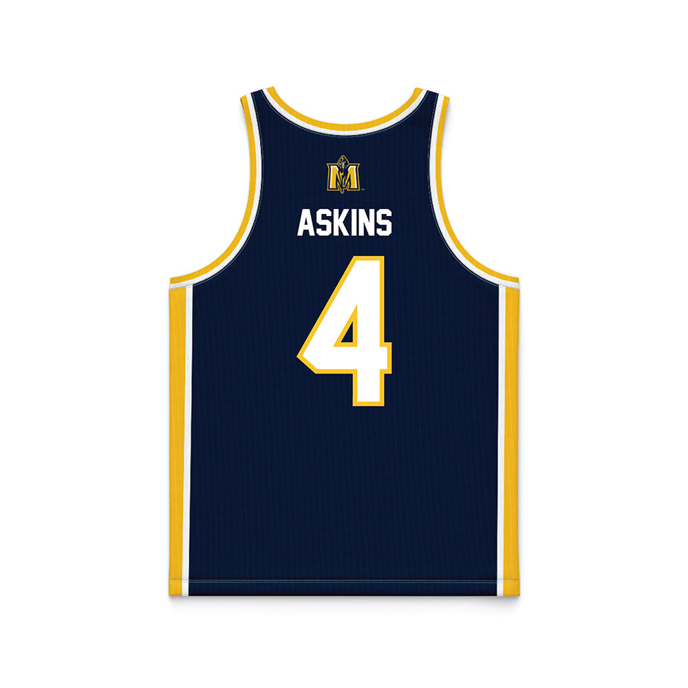 Murray State - NCAA Women's Basketball : Jaidynn Askins - Blue Basketball Jersey-1