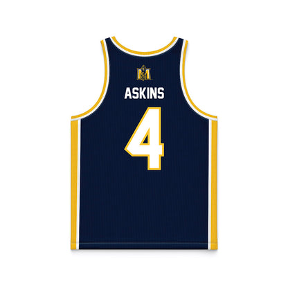 Murray State - NCAA Women's Basketball : Jaidynn Askins - Blue Basketball Jersey-1