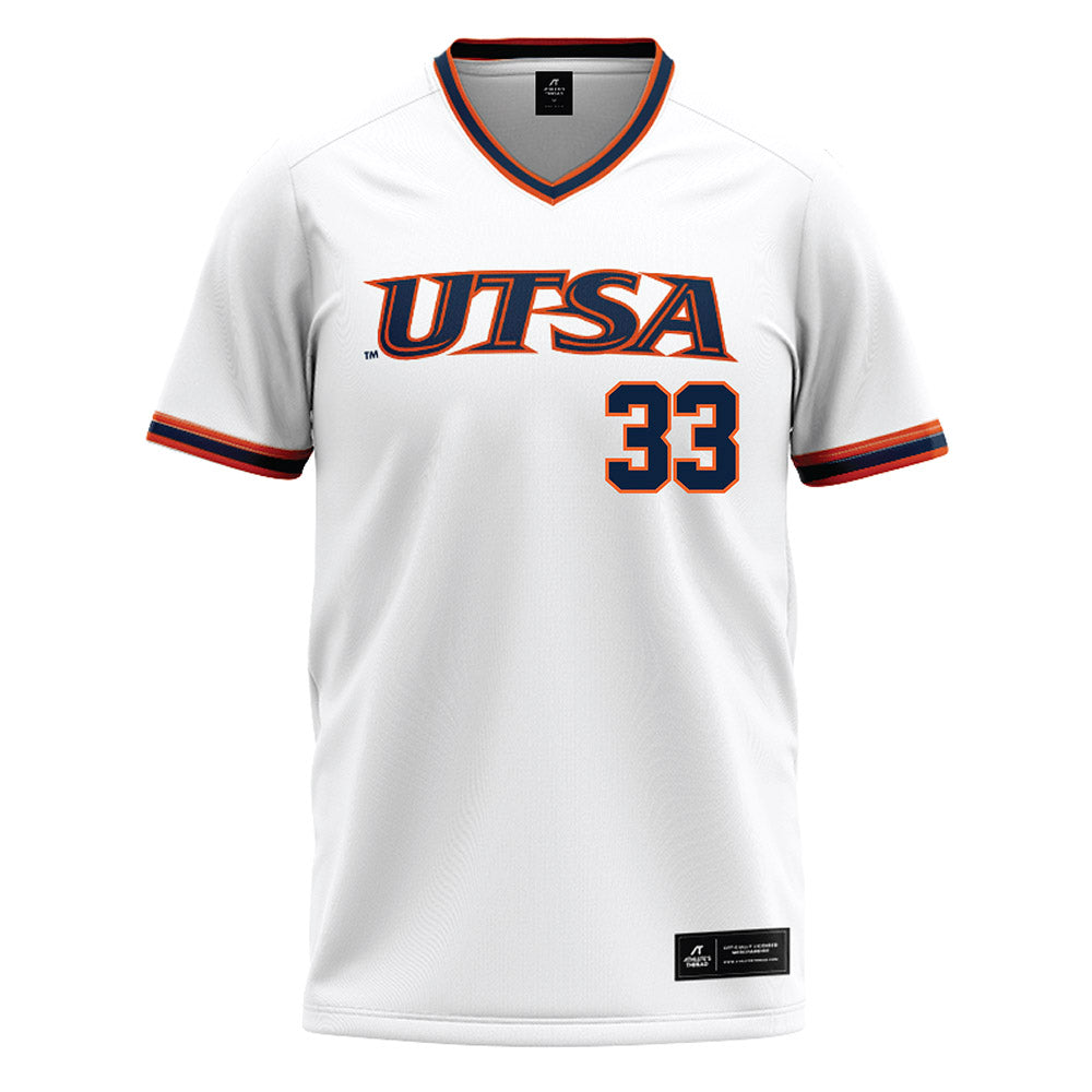 UTSA - NCAA Baseball : James Taussig - Softball Jersey White