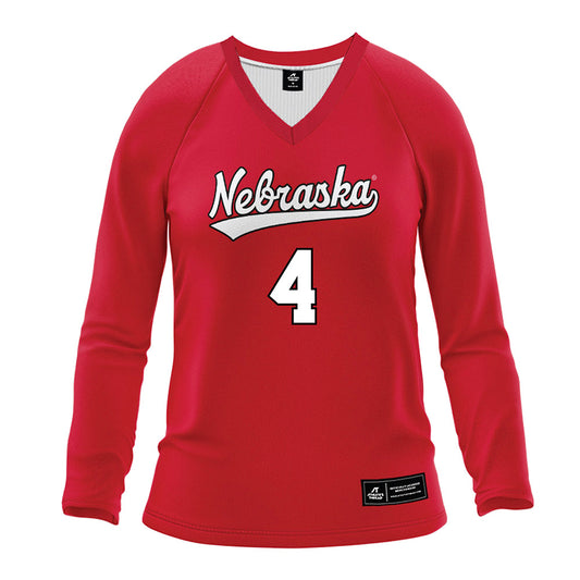 Nebraska - NCAA Women's Volleyball : Campbell Flynn - Red Volleyball Jersey-0