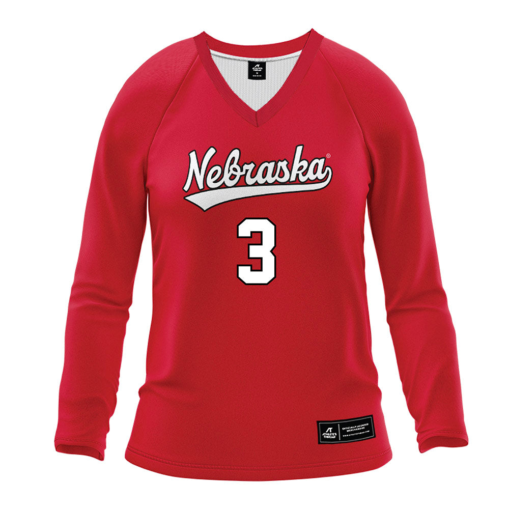 Nebraska - NCAA Women's Volleyball : Allie Sczech - Red Volleyball Jersey-0