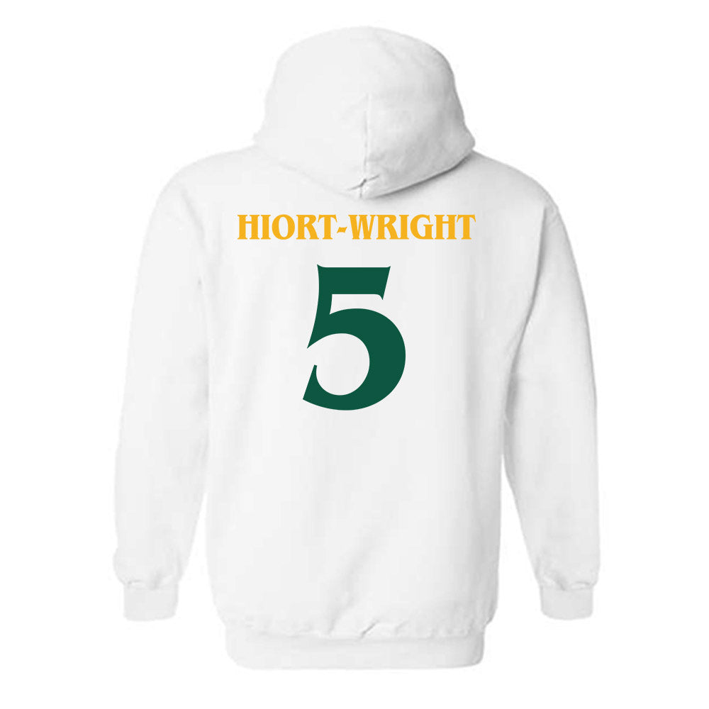 William & Mary - NCAA Men's Soccer : Noah Hiort-Wright - Replica Shersey Hooded Sweatshirt-1