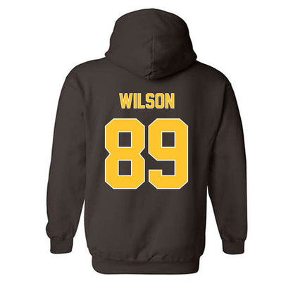 Wyoming - NCAA Football : Jake Wilson - Classic Shersey Hooded Sweatshirt-1