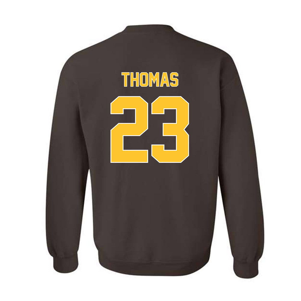 Wyoming - NCAA Football : Jones Thomas - Classic Shersey Crewneck Sweatshirt-1