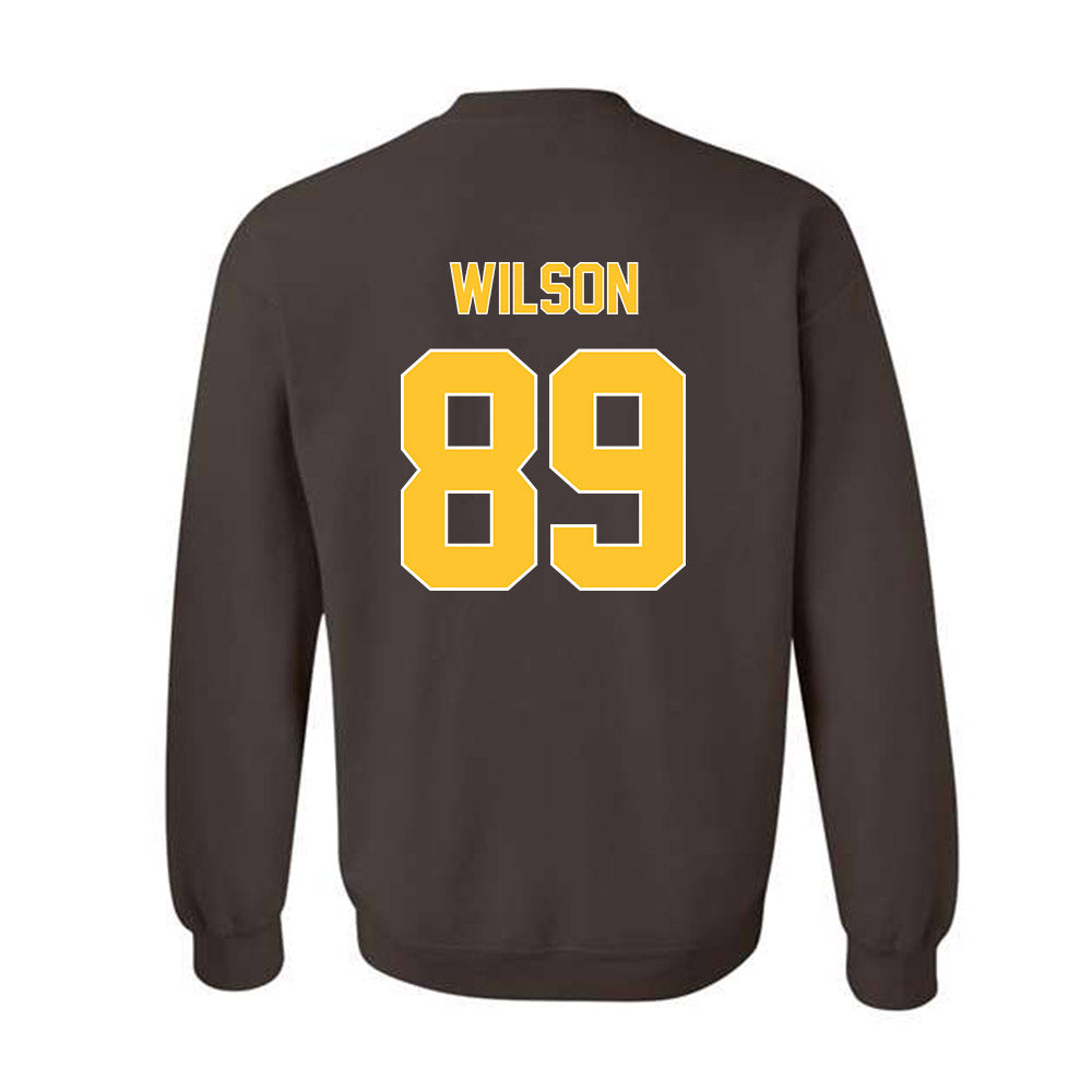 Wyoming - NCAA Football : Jake Wilson - Classic Shersey Crewneck Sweatshirt-1