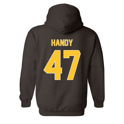 Wyoming - NCAA Football : Jason Handy - Classic Shersey Hooded Sweatshirt-1