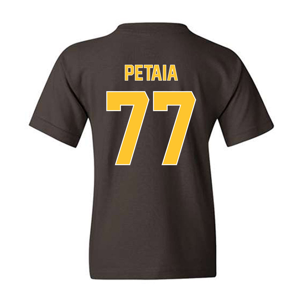 Wyoming - NCAA Football : Josiah Petaia - Classic Shersey Youth T-Shirt-1