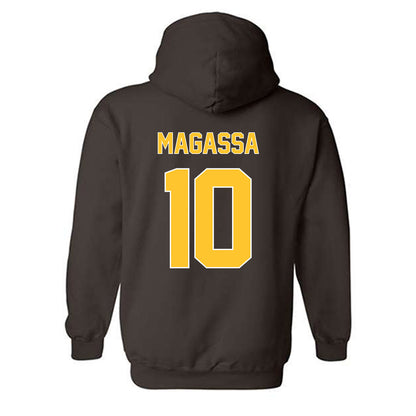 Wyoming - NCAA Men's Basketball : Abou Magassa - Classic Shersey Hooded Sweatshirt-1