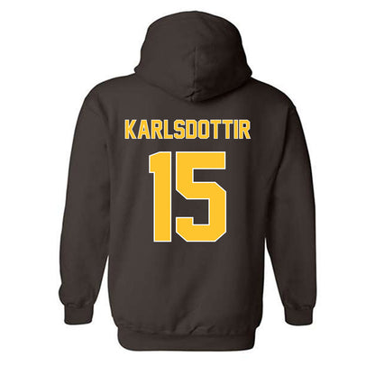 Wyoming - NCAA Women's Basketball : Heidur Karlsdottir - Classic Shersey Hooded Sweatshirt-1