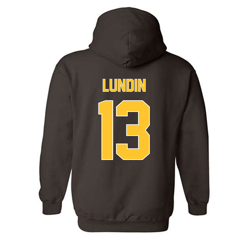 Wyoming - NCAA Women's Basketball : Karoline Lundin - Classic Shersey Hooded Sweatshirt-1