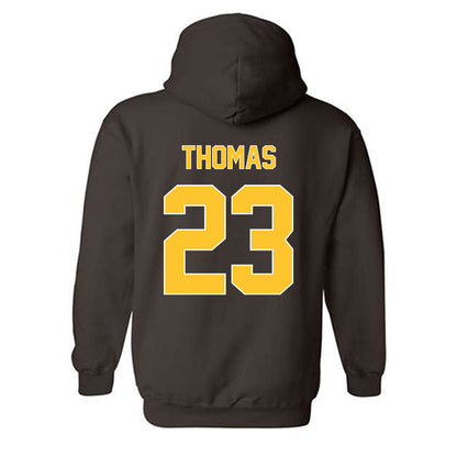Wyoming - NCAA Football : Jones Thomas - Classic Shersey Hooded Sweatshirt-1