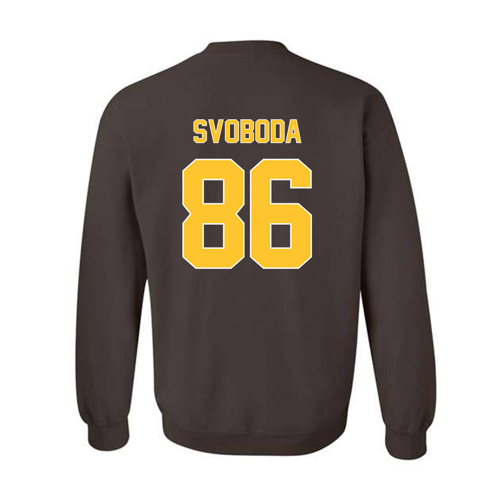 Wyoming - NCAA Football : Evan Svoboda - Classic Shersey Crewneck Sweatshirt-1