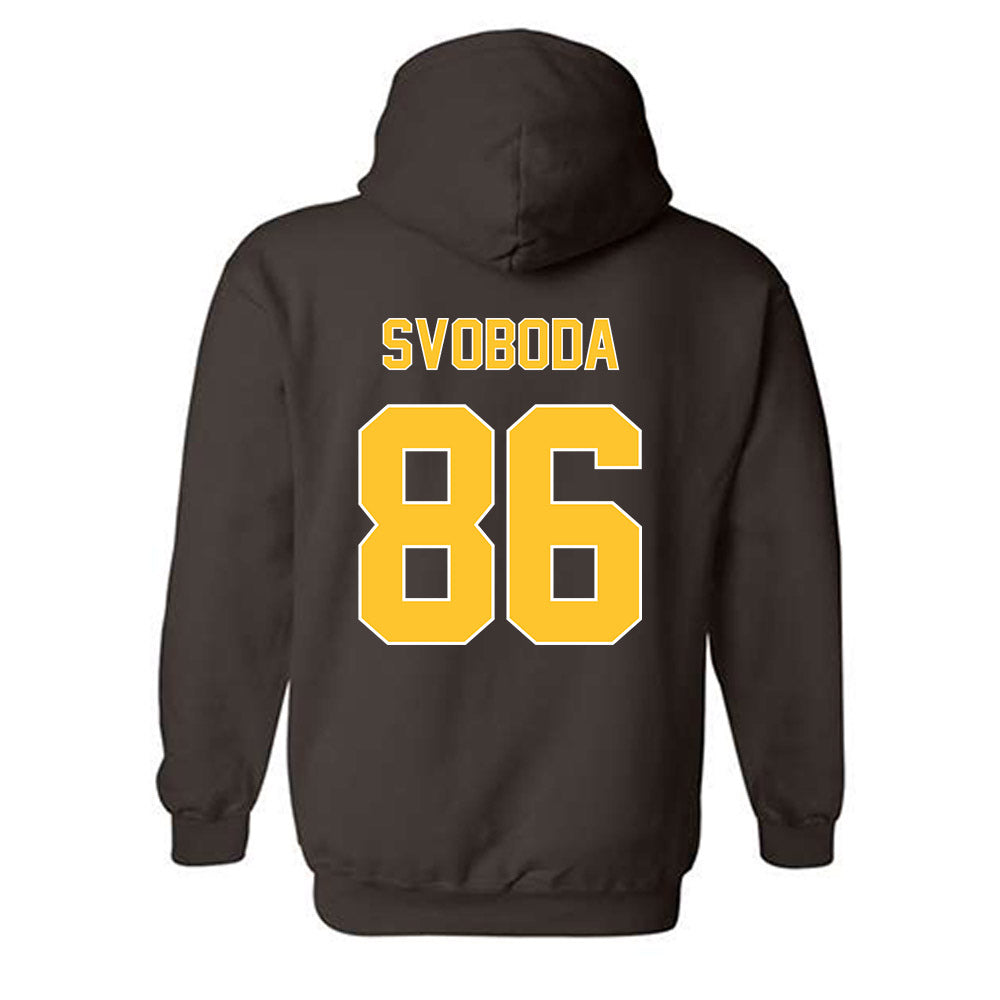 Wyoming - NCAA Football : Evan Svoboda - Classic Shersey Hooded Sweatshirt-1