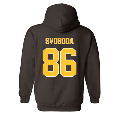 Wyoming - NCAA Football : Evan Svoboda - Classic Shersey Hooded Sweatshirt-1