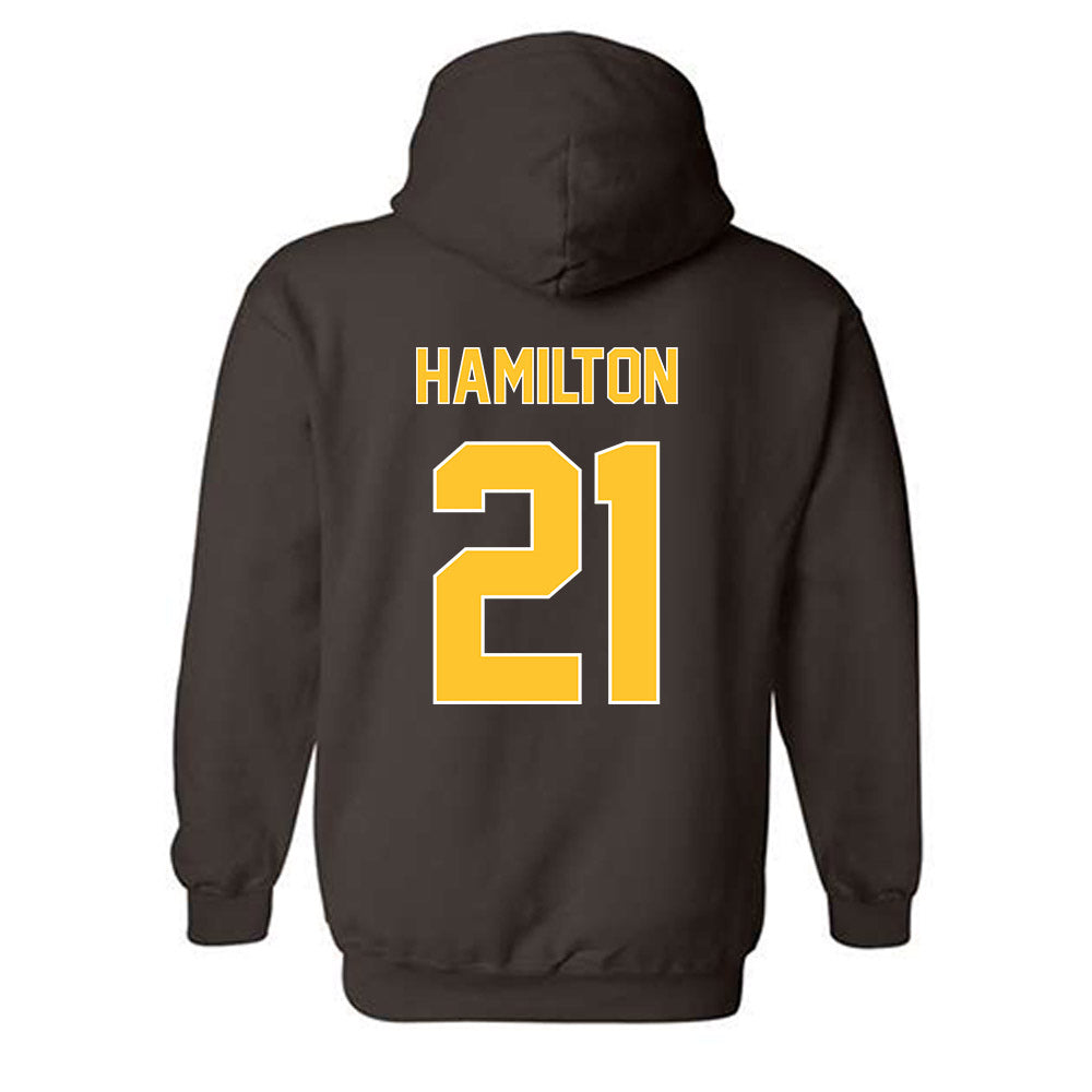 Wyoming - NCAA Football : Nico Hamilton - Classic Shersey Hooded Sweatshirt-1