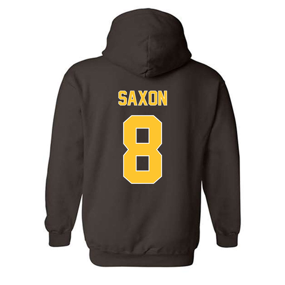 Wyoming - NCAA Men's Basketball : Kiani Saxon - Classic Shersey Hooded Sweatshirt-1