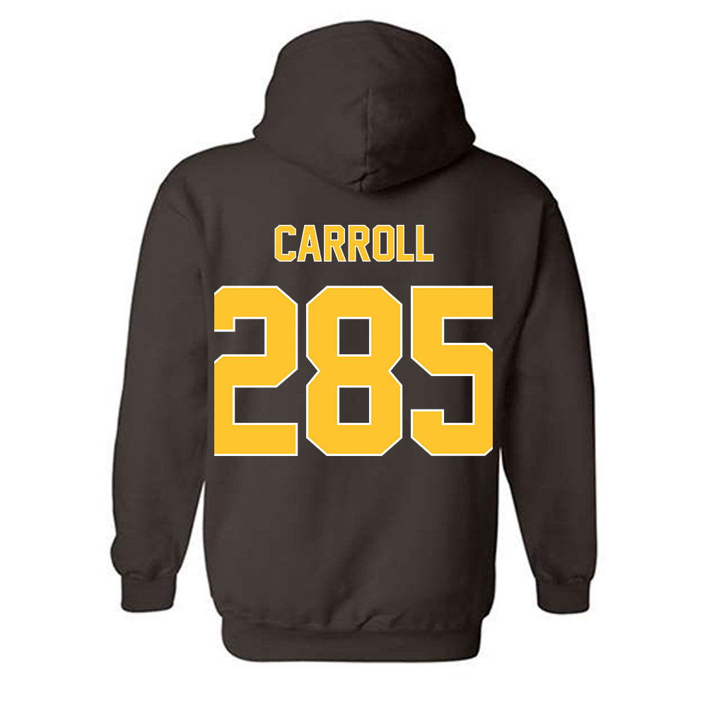 Wyoming - NCAA Wrestling : Christian Carroll - Classic Shersey Hooded Sweatshirt-1