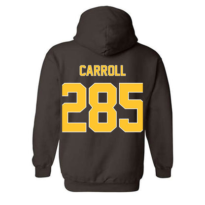 Wyoming - NCAA Wrestling : Christian Carroll - Classic Shersey Hooded Sweatshirt-1