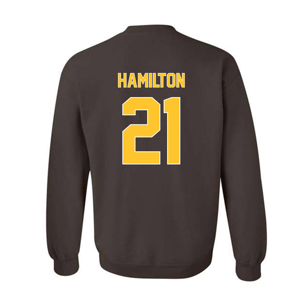 Wyoming - NCAA Football : Nico Hamilton - Classic Shersey Crewneck Sweatshirt-1