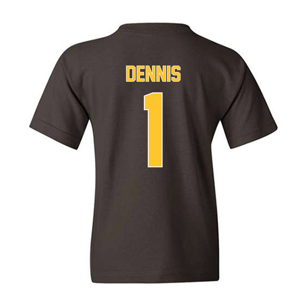 Wyoming - NCAA Men's Basketball : Damarion Dennis - Classic Shersey Youth T-Shirt-1