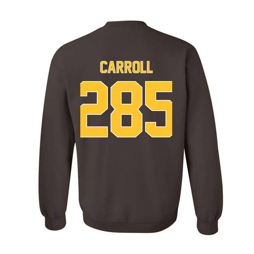 Wyoming - NCAA Wrestling : Christian Carroll - Classic Shersey Crewneck Sweatshirt-1