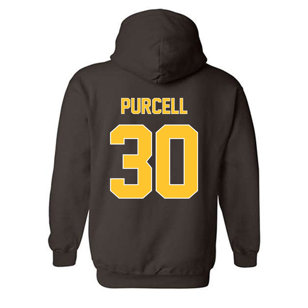 Wyoming - NCAA Football : Lafai Purcell - Classic Shersey Hooded Sweatshirt-1