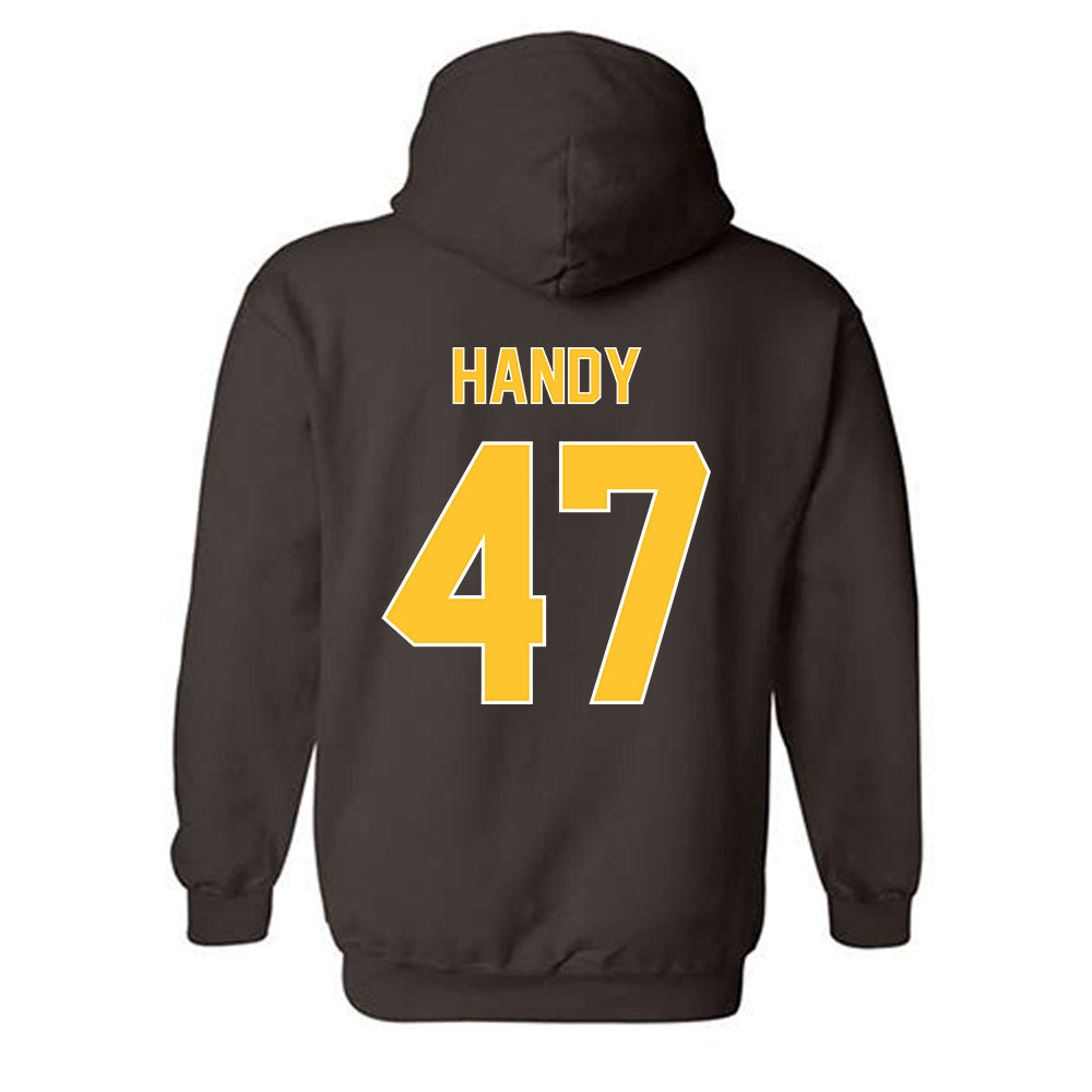 Wyoming - NCAA Football : Jason Handy - Classic Shersey Hooded Sweatshirt-1