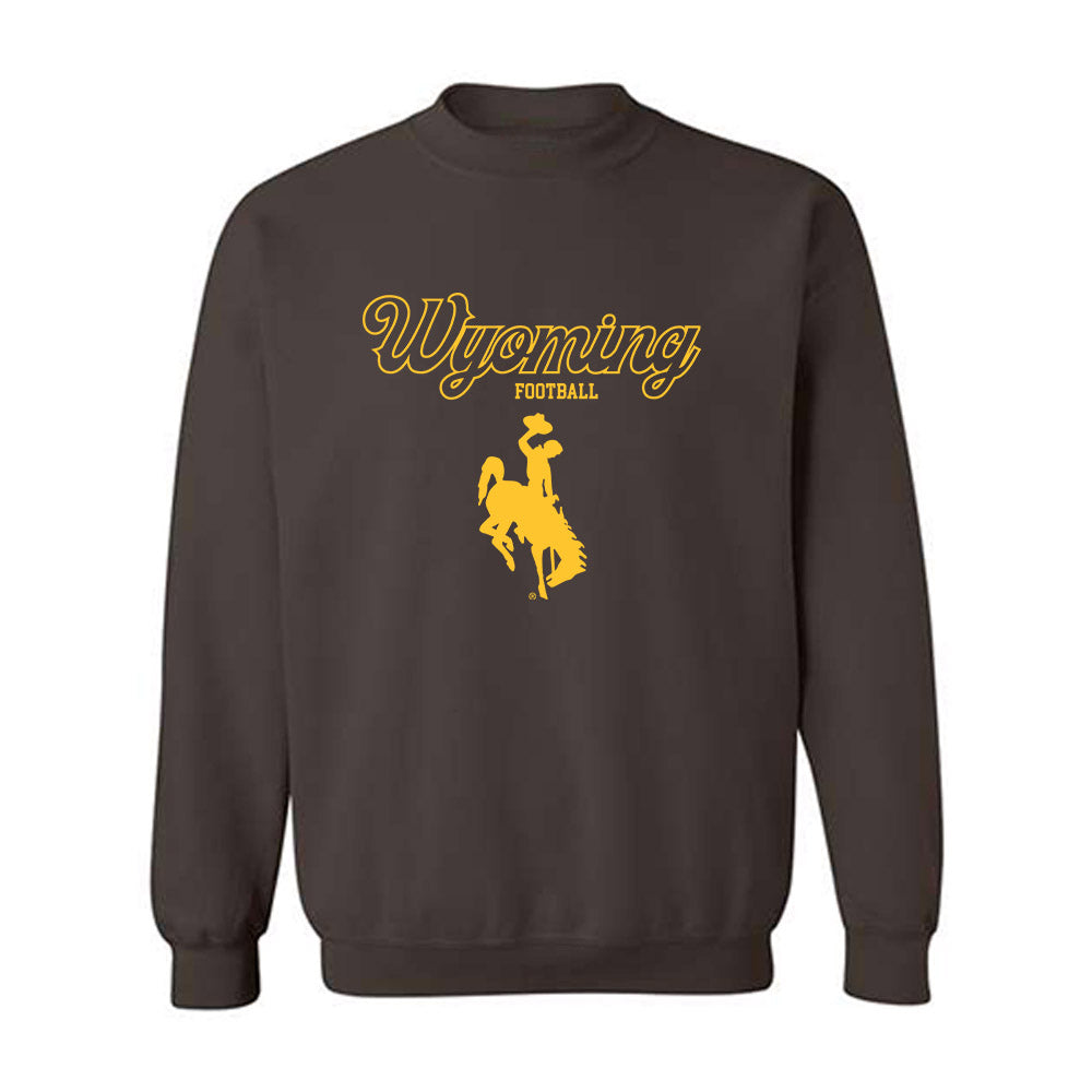 Wyoming - NCAA Football : Jake Wilson - Classic Shersey Crewneck Sweatshirt-0