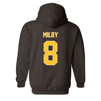 Wyoming - NCAA Women's Volleyball : Abigail Milby - Classic Shersey Hooded Sweatshirt-1