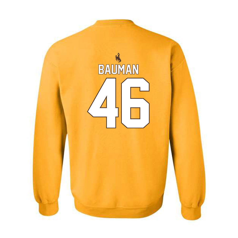 Wyoming - NCAA Football : Dash Bauman - Crewneck Sweatshirt