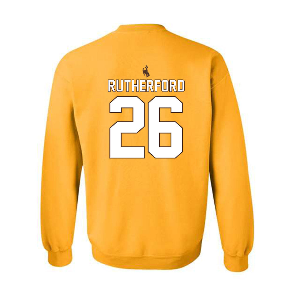Wyoming - NCAA Football : Gary Rutherford - Crewneck Sweatshirt-1