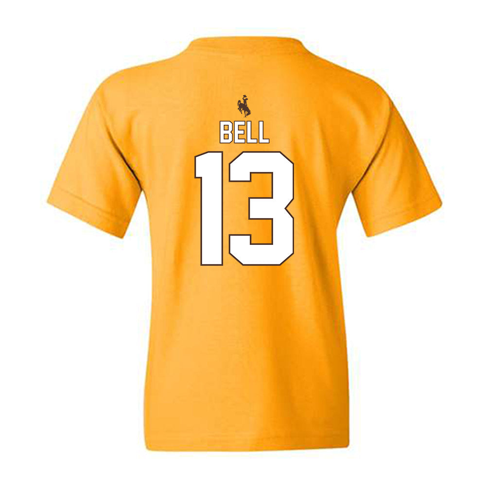 Wyoming - NCAA Football : Ian Bell - Youth T-Shirt-1