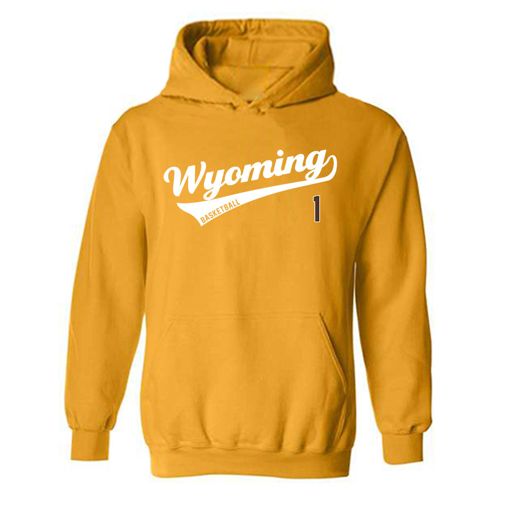 Wyoming - NCAA Men's Basketball : Damarion Dennis - Classic Shersey Hooded Sweatshirt-0