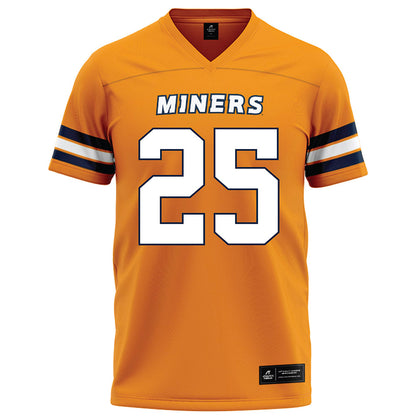 UTEP - NCAA Football : Zo Hill - Orange Football Jersey-0