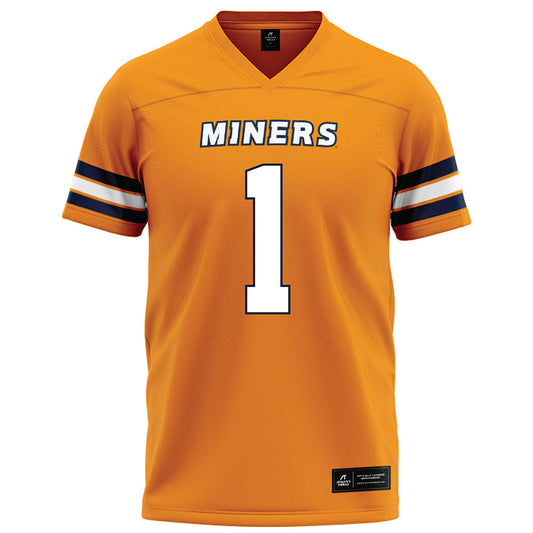 UTEP - NCAA Football : Ashten Emory - Orange Football Jersey-0