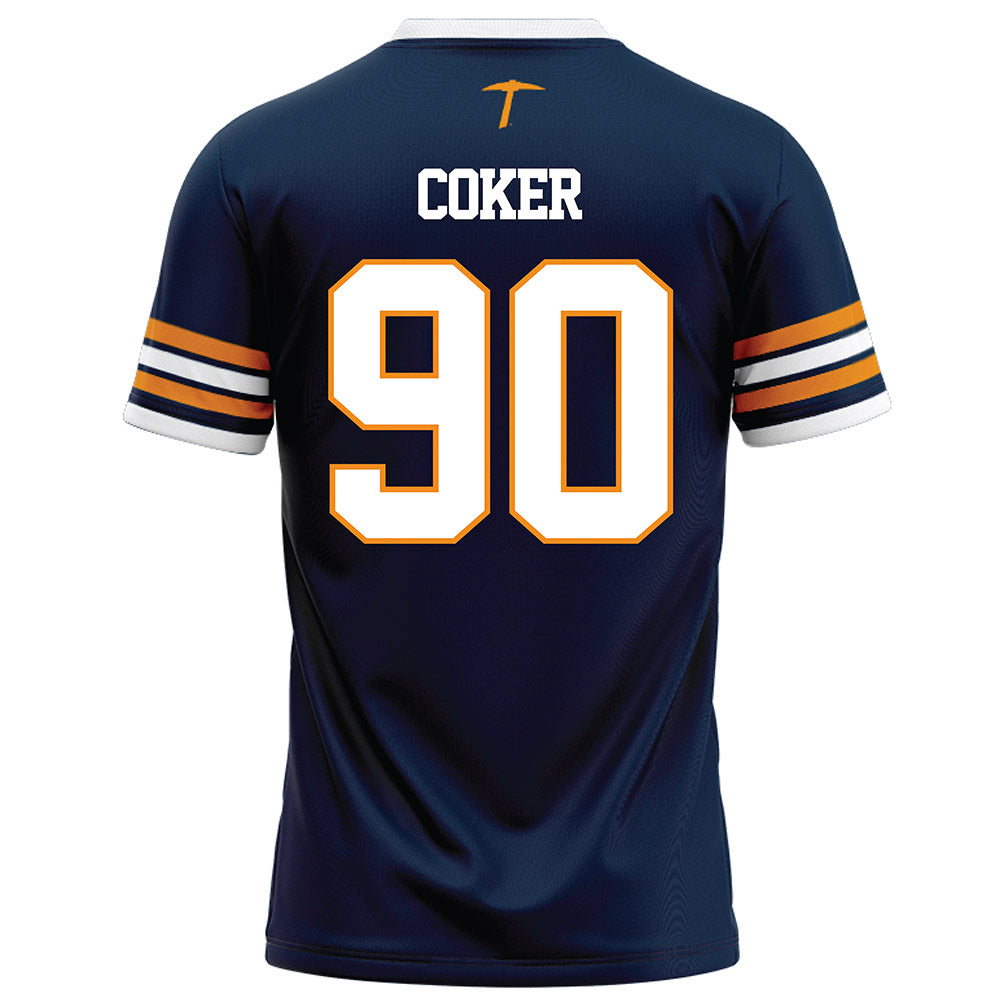 UTEP - NCAA Football : Ashton Coker - Navy Football Jersey